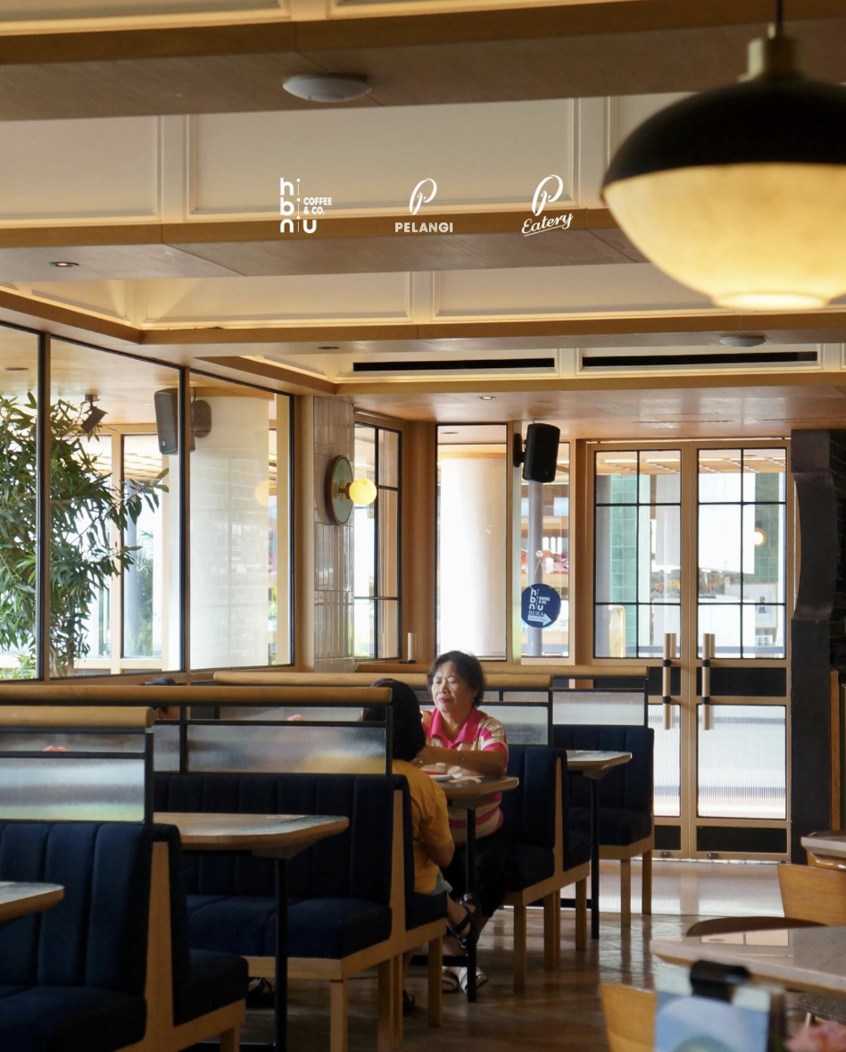 Pelangi Tambora rooftop at night with Semarang city lights